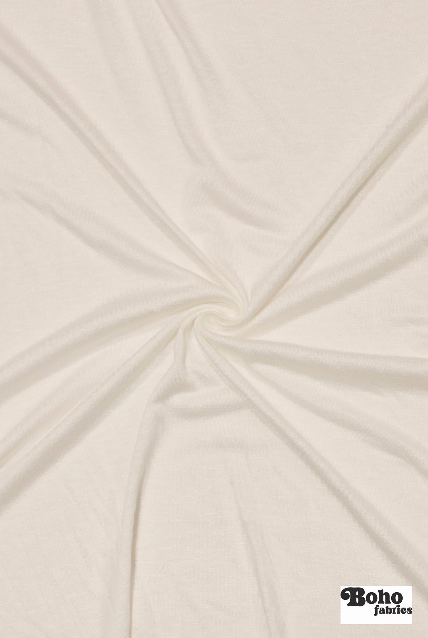 Ivory Rayon Spandex Knit Fabric - Boho Fabrics - Rayon Jersey Solid, Knit Fabric