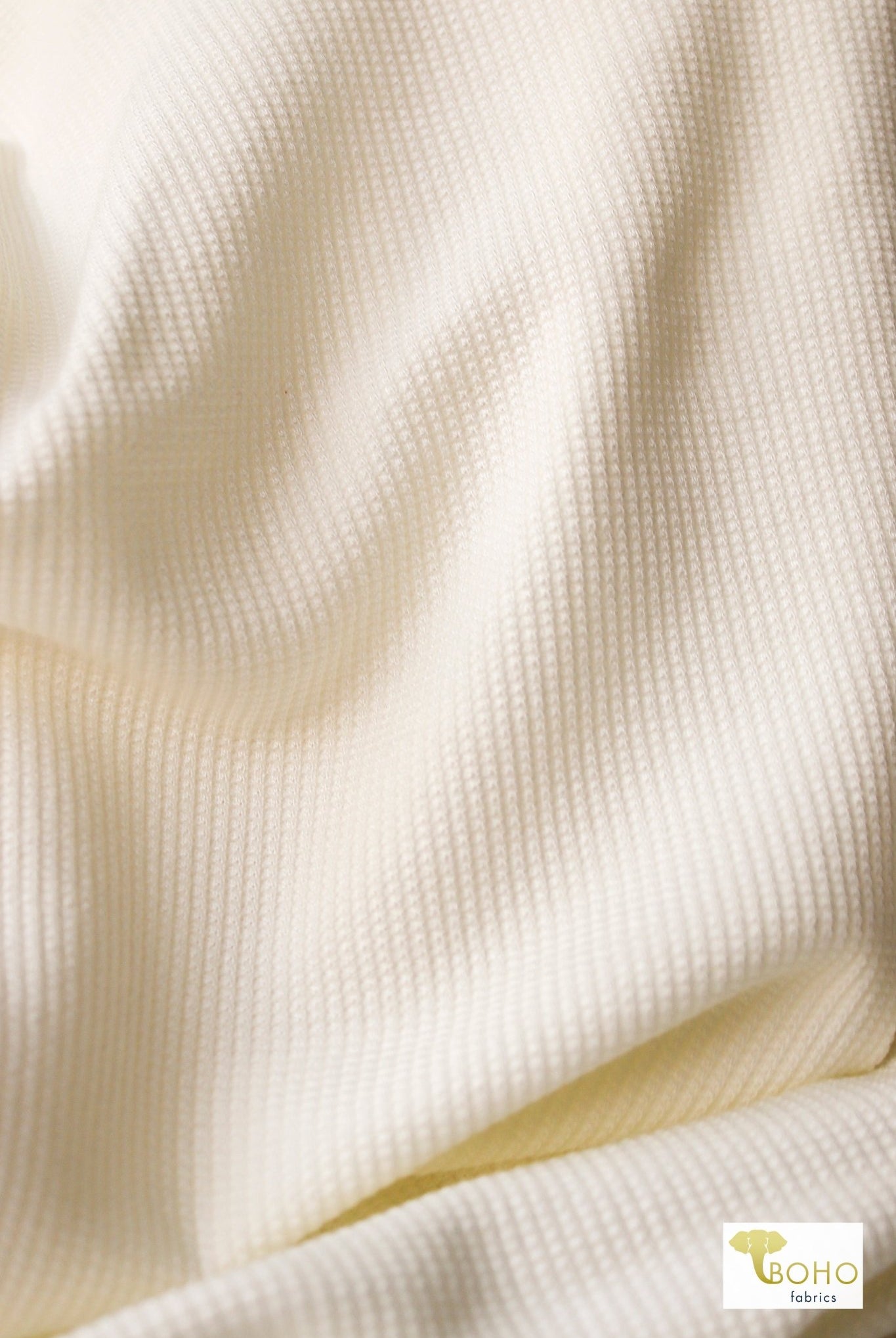 Ivory, Thermal Knit - Boho Fabrics