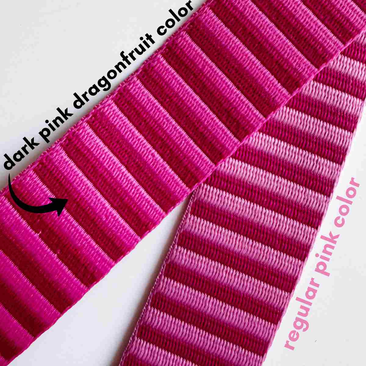Jacquard Woven Stripe Webbing –Pink 1" Wide, Sold Per Yard. - Boho Fabrics - Bag Making Supplies