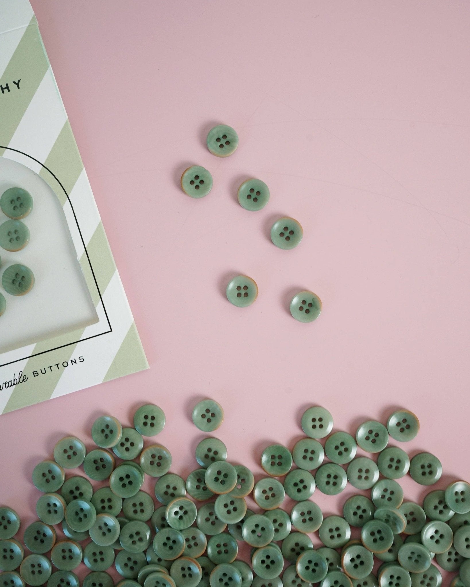 Jadite 1/2" Corozo Nut Buttons - Boho Fabrics - Buttons & Snaps