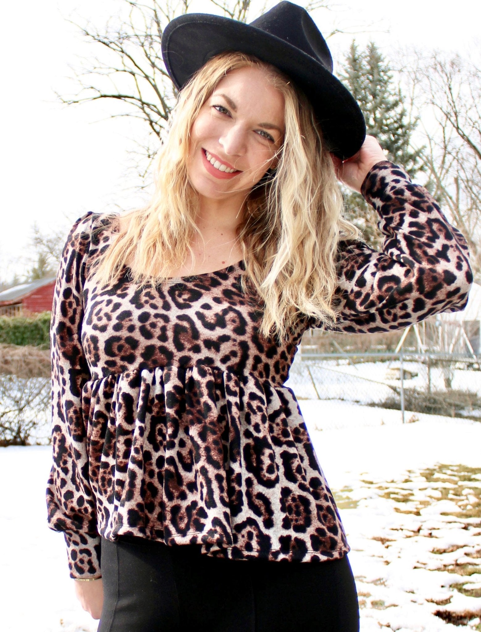 Jaguar in Brown, Lightly Brushed Sweater Knit. PRSW-116 - Boho Fabrics