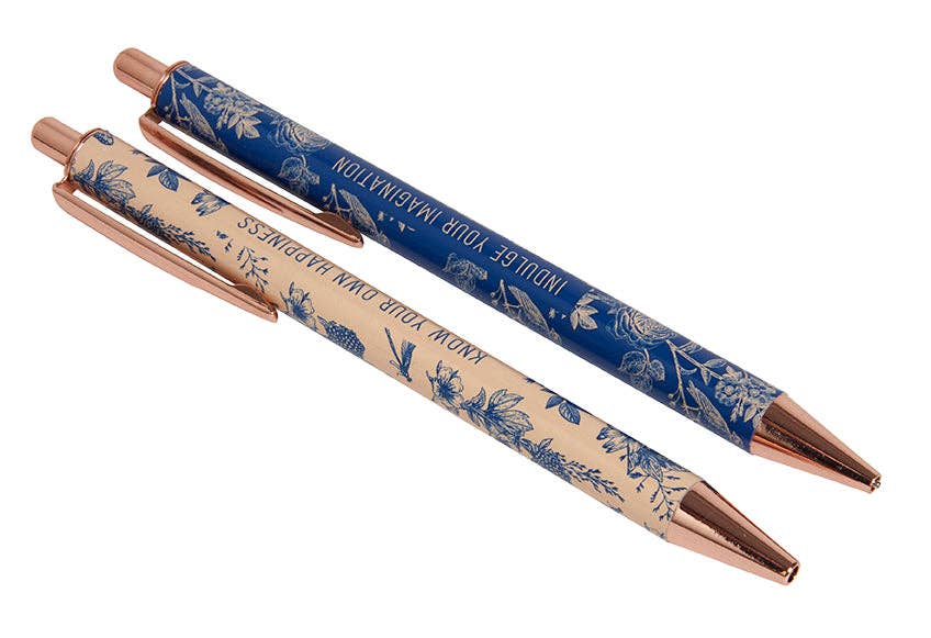 Jane Austen: Floral Pen and Pencil Set (Set of 2) - Boho Fabrics -