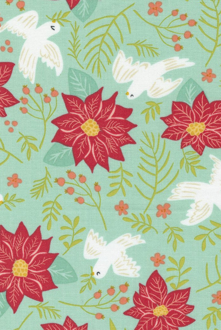 Joyful Joyful in Sky by Moda - 100% Cotton Quilting Fabric - 20802 17 - Boho Fabrics - Quilting Cotton, Woven