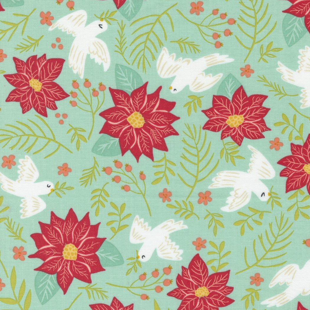 Joyful Joyful in Sky by Moda - 100% Cotton Quilting Fabric - 20802 17 - Boho Fabrics - Quilting Cotton, Woven
