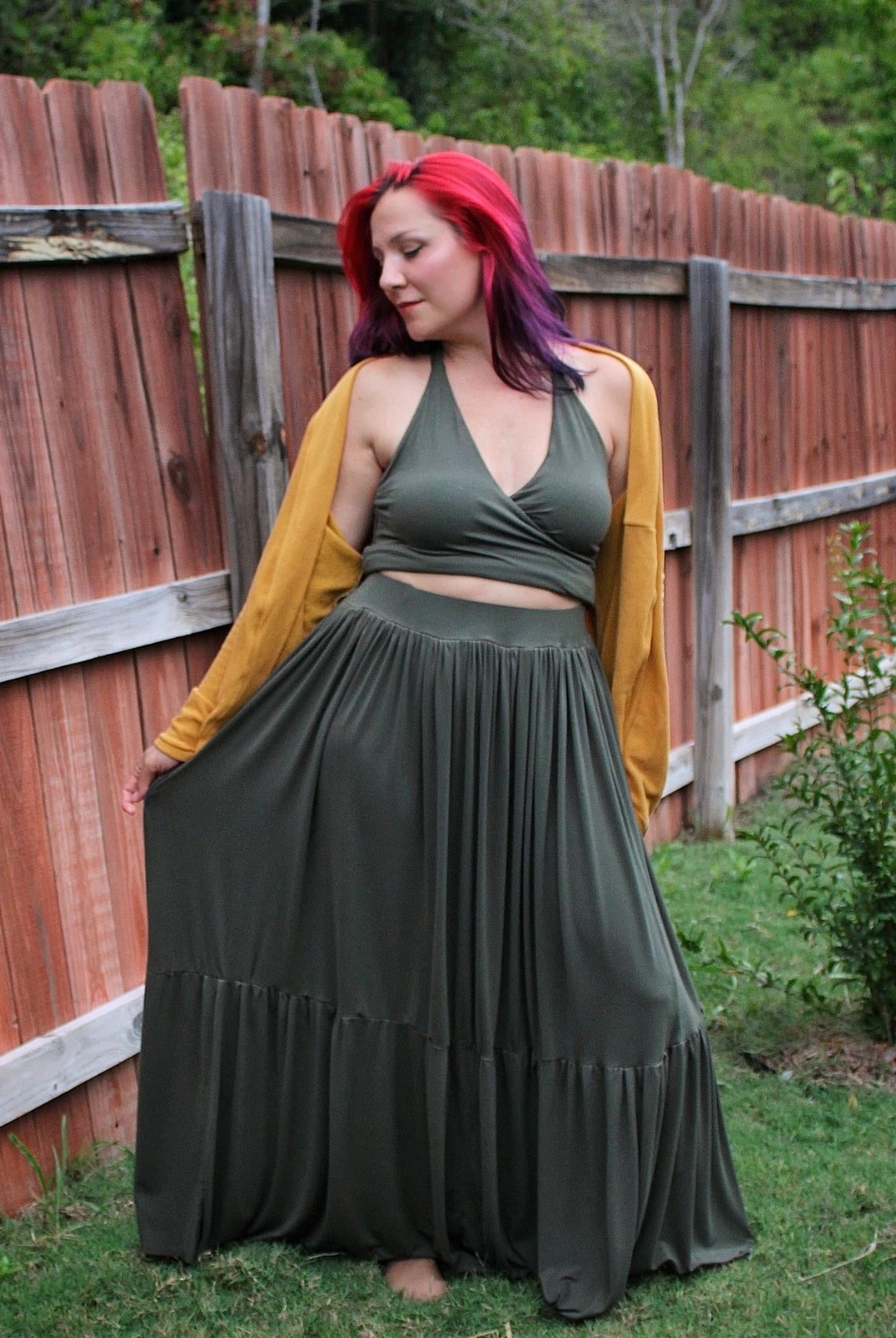 Jungle Green , Rayon Spandex Solid - Boho Fabrics - Rayon Jersey Solid, Knit Fabric