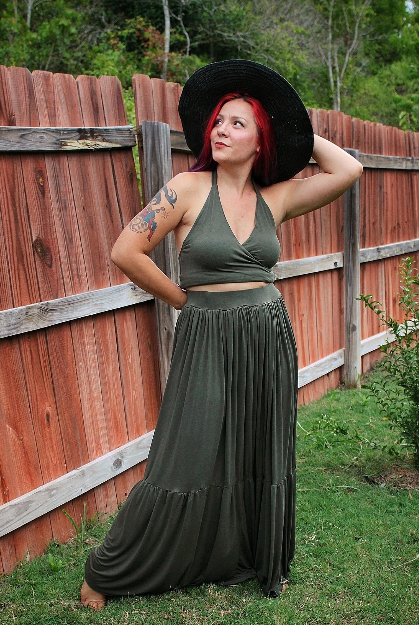 Jungle Green , Rayon Spandex Solid - Boho Fabrics - Rayon Jersey Solid, Knit Fabric