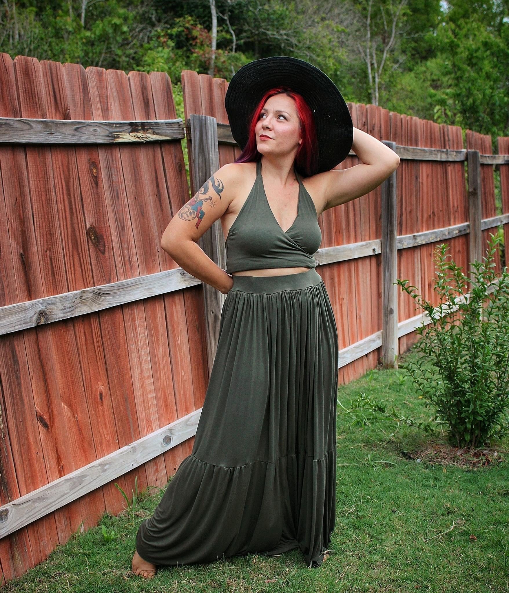 Jungle Green , Rayon Spandex Solid - Boho Fabrics - Rayon Jersey Solid, Knit Fabric