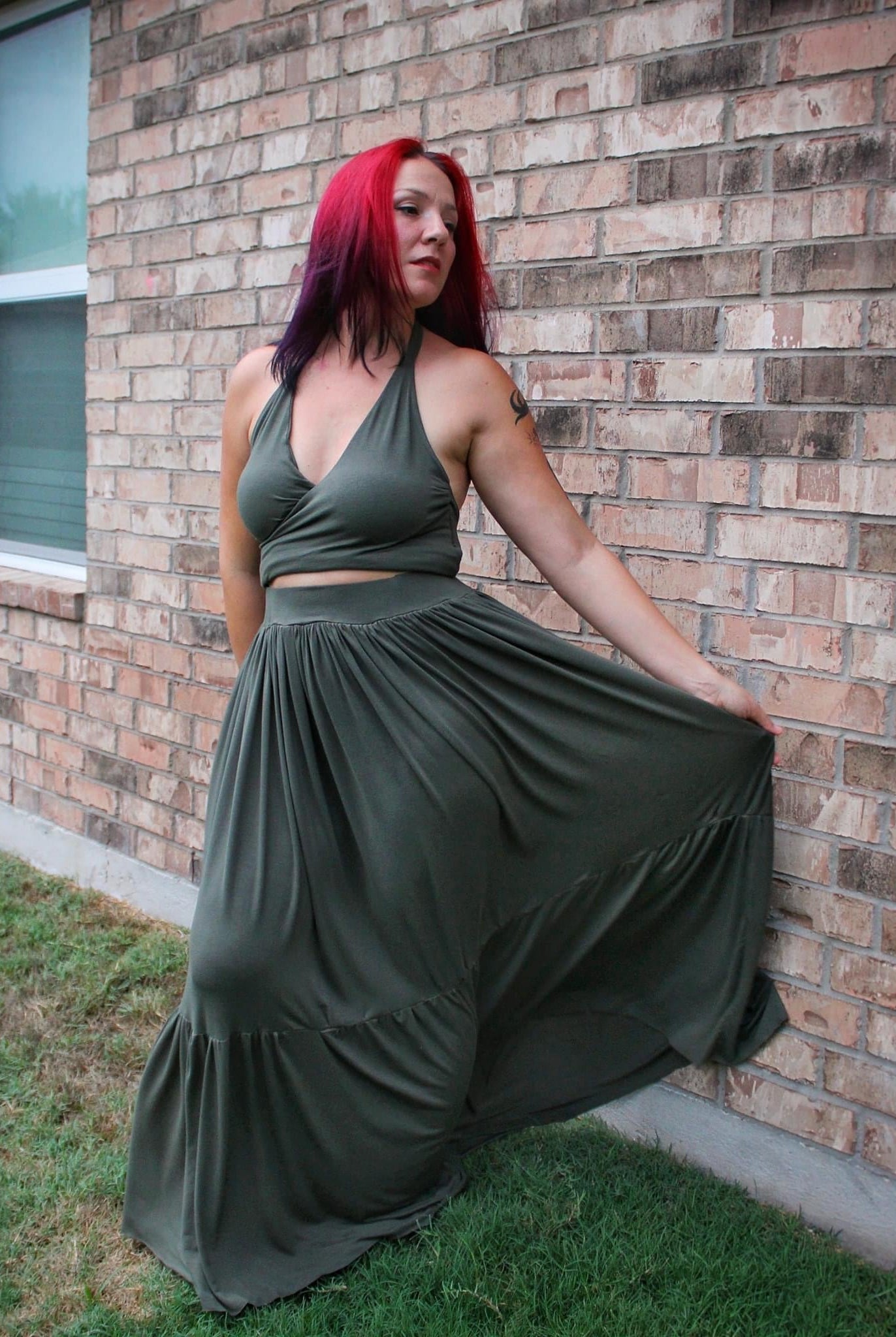 Jungle Green , Rayon Spandex Solid - Boho Fabrics - Rayon Jersey Solid, Knit Fabric