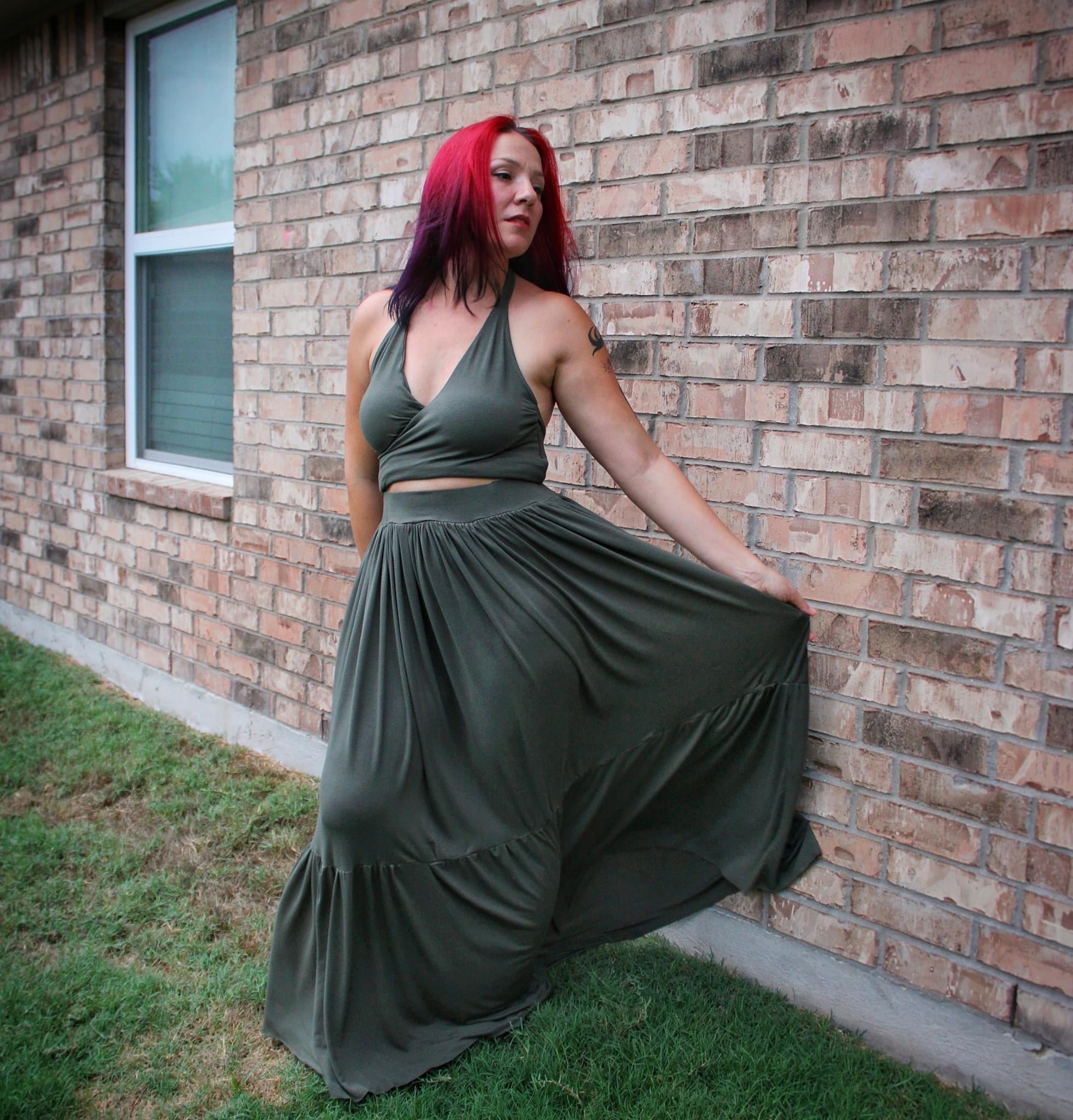 Jungle Green , Rayon Spandex Solid - Boho Fabrics - Rayon Jersey Solid, Knit Fabric