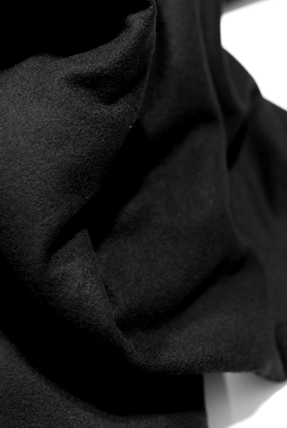 Just for VIP's! Sneak Peek, Black, Italian Melton Wool - Boho Fabrics -