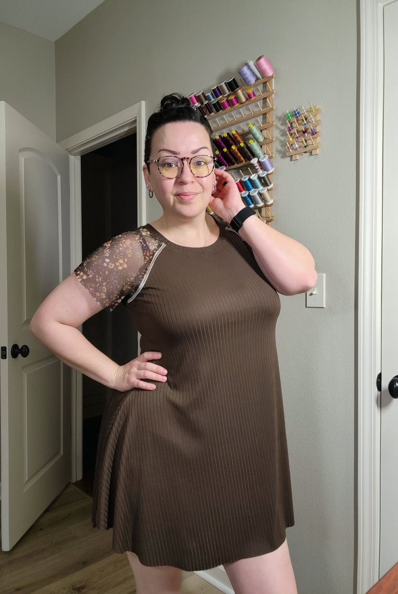 Kahlua Brown Yummy, 8x3 Rib Knit Fabric - Boho Fabrics