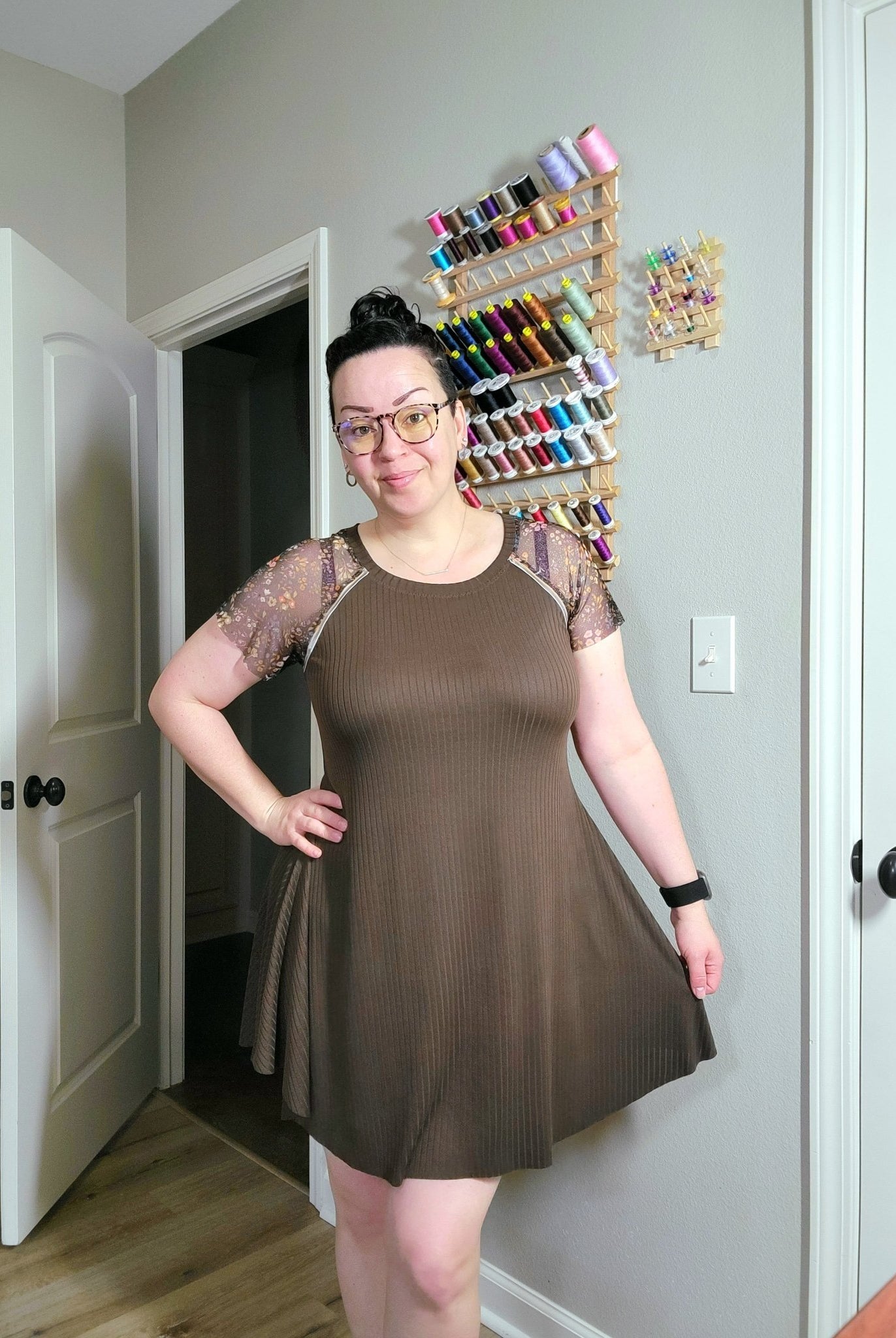 Kahlua Brown Yummy, 8x3 Rib Knit Fabric - Boho Fabrics