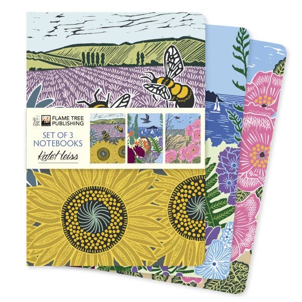 Kate Heiss: Set Of 3 Standard Notebooks - Boho Fabrics - Journals & Stationery