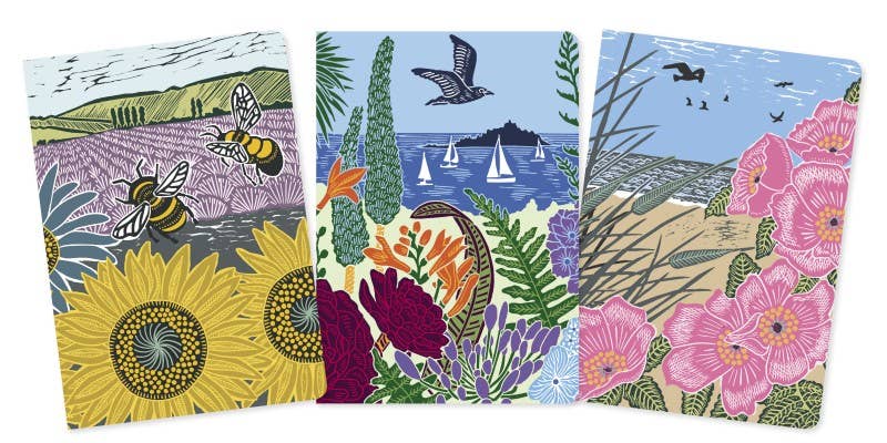 Kate Heiss: Set Of 3 Standard Notebooks - Boho Fabrics - Journals & Stationery