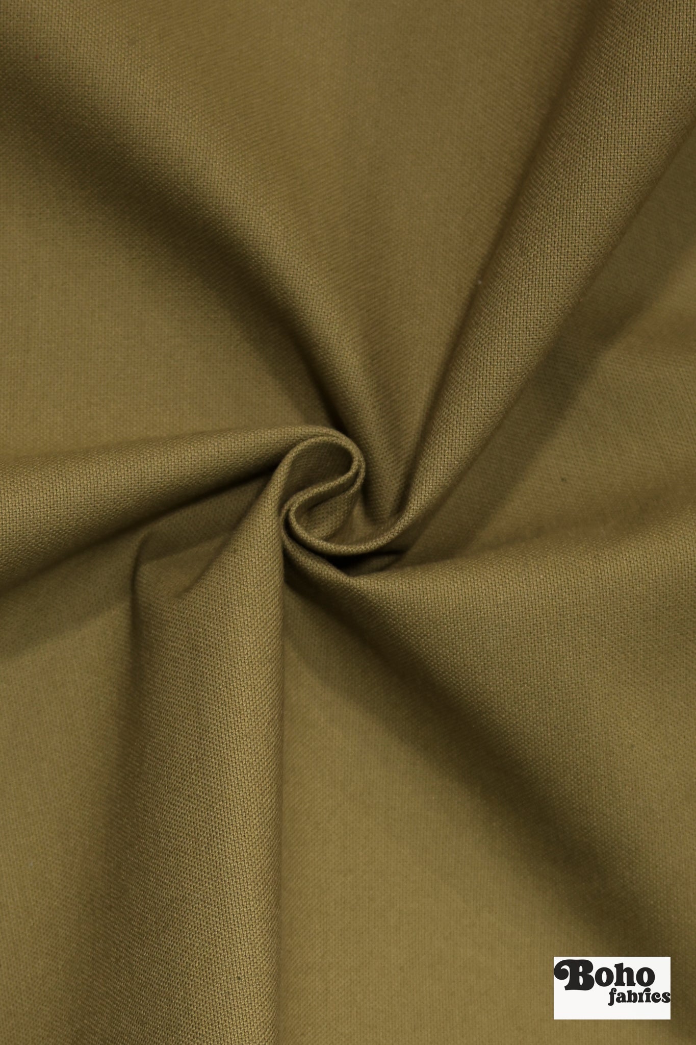 Khaki, Deadstock Cotton Duck Canvas Woven Fabric - Boho Fabrics - Canvas Fabric