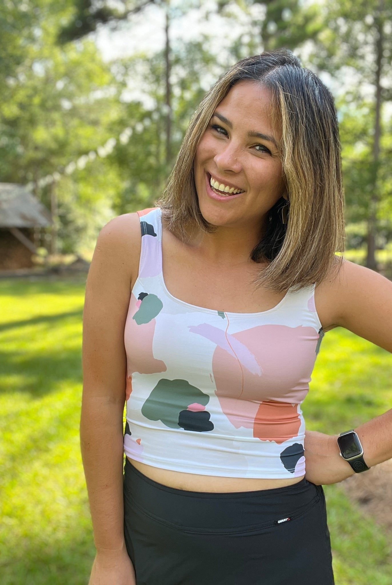 Koi Pond Abstract, Swim Print Knit Fabric - Boho Fabrics - Swim Knit, Printed Fabric