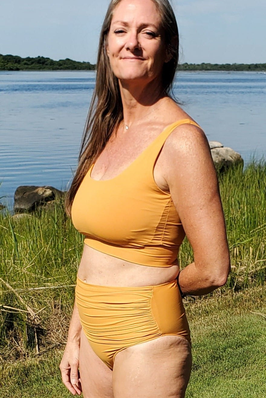 Kumquat Orange, Swim Solid Knit Fabric - Boho Fabrics - Swim Knit, Solid Fabric