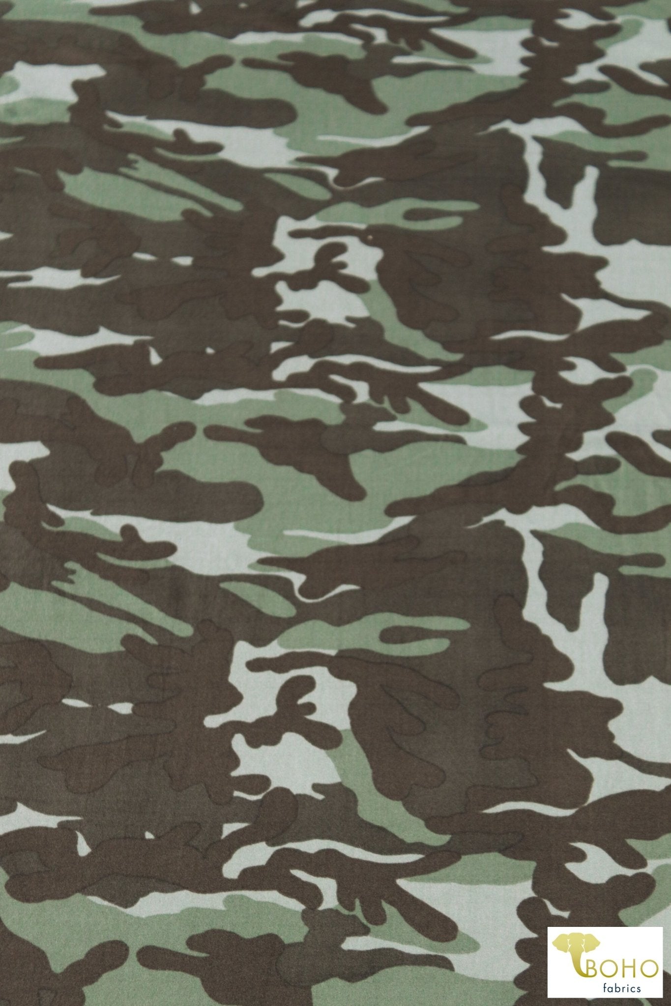 Last Cuts! Camo Green DBP. BPP-305 - Boho Fabrics