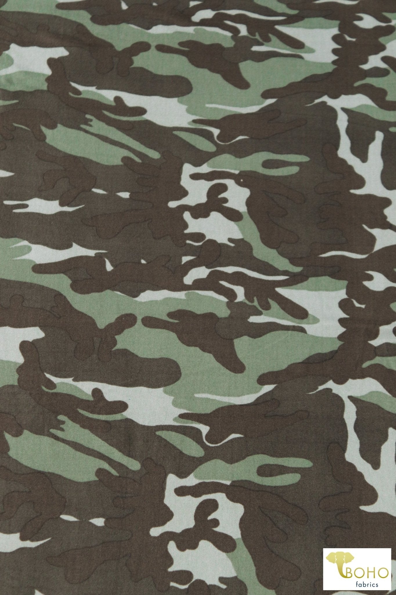 Last Cuts! Camo Green DBP. BPP-305 - Boho Fabrics