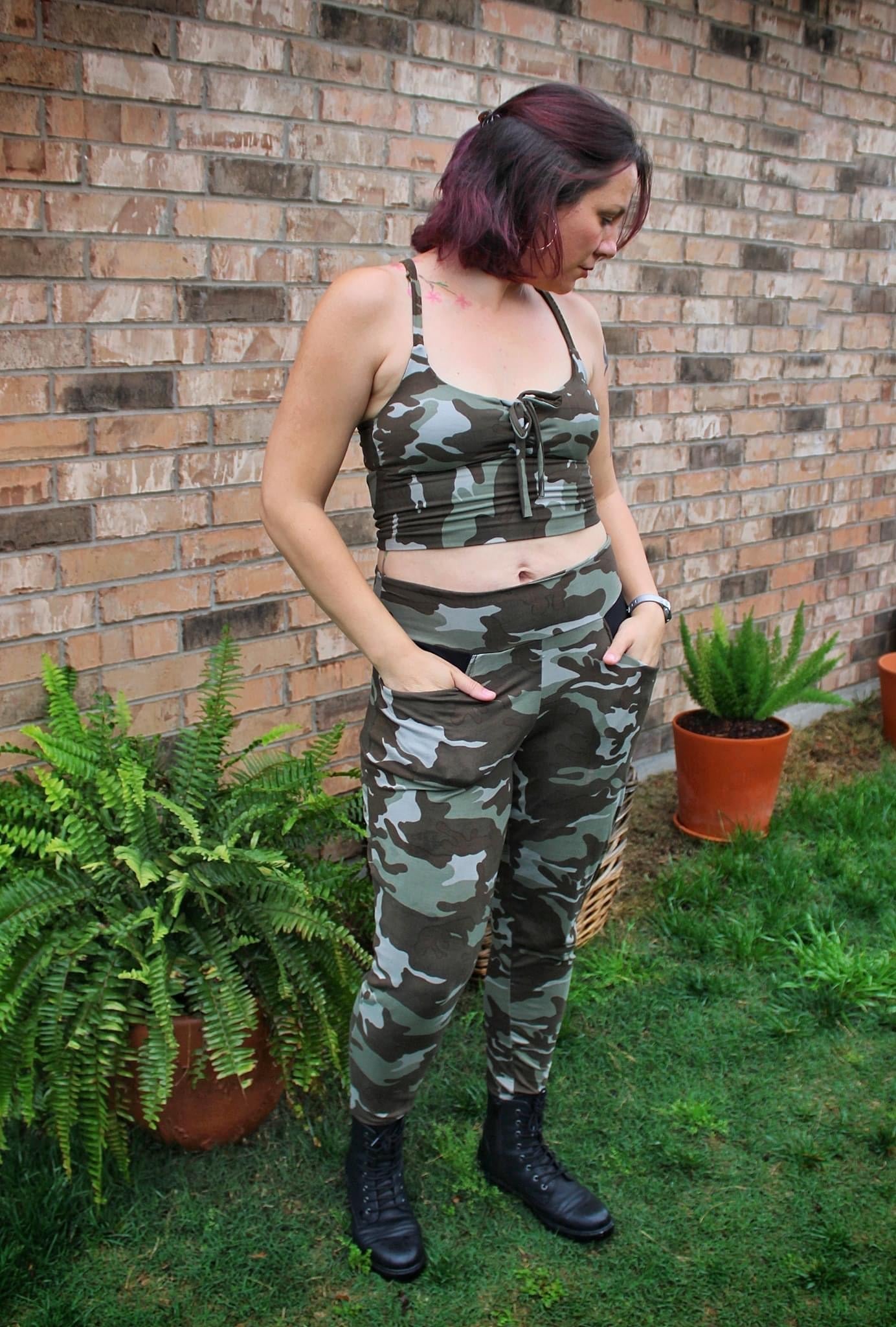 Last Cuts! Camo Green DBP. BPP-305 - Boho Fabrics