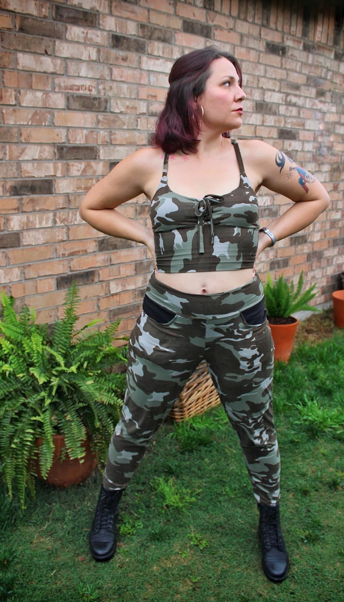 Last Cuts! Camo Green DBP. BPP-305 - Boho Fabrics