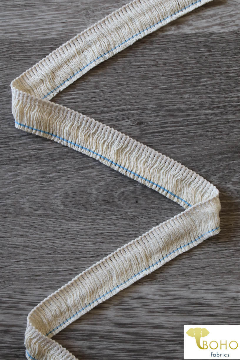 Last Cuts! Perfect Mini Fringe in Ivory. 5/8" Woven Fringe. - Boho Fabrics