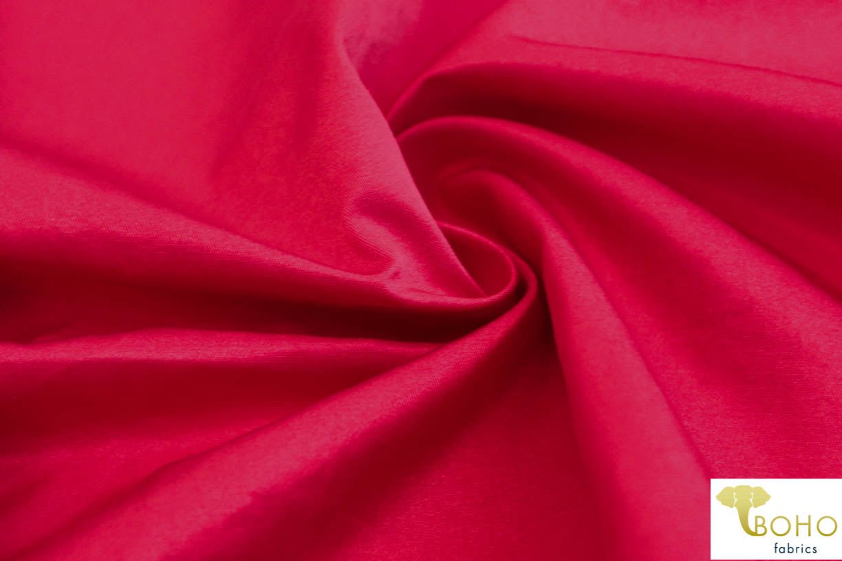 Last Cuts! Satin Cherry Red (Shiny). Twill Woven Fabric. WV-160-RED - Boho Fabrics