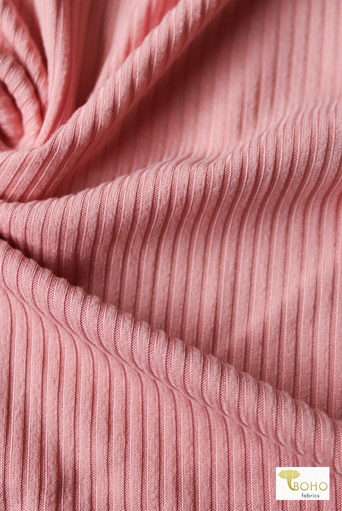 Last Cuts! Shell Pink, Yummy 4x2 Rib Knit - Boho Fabrics
