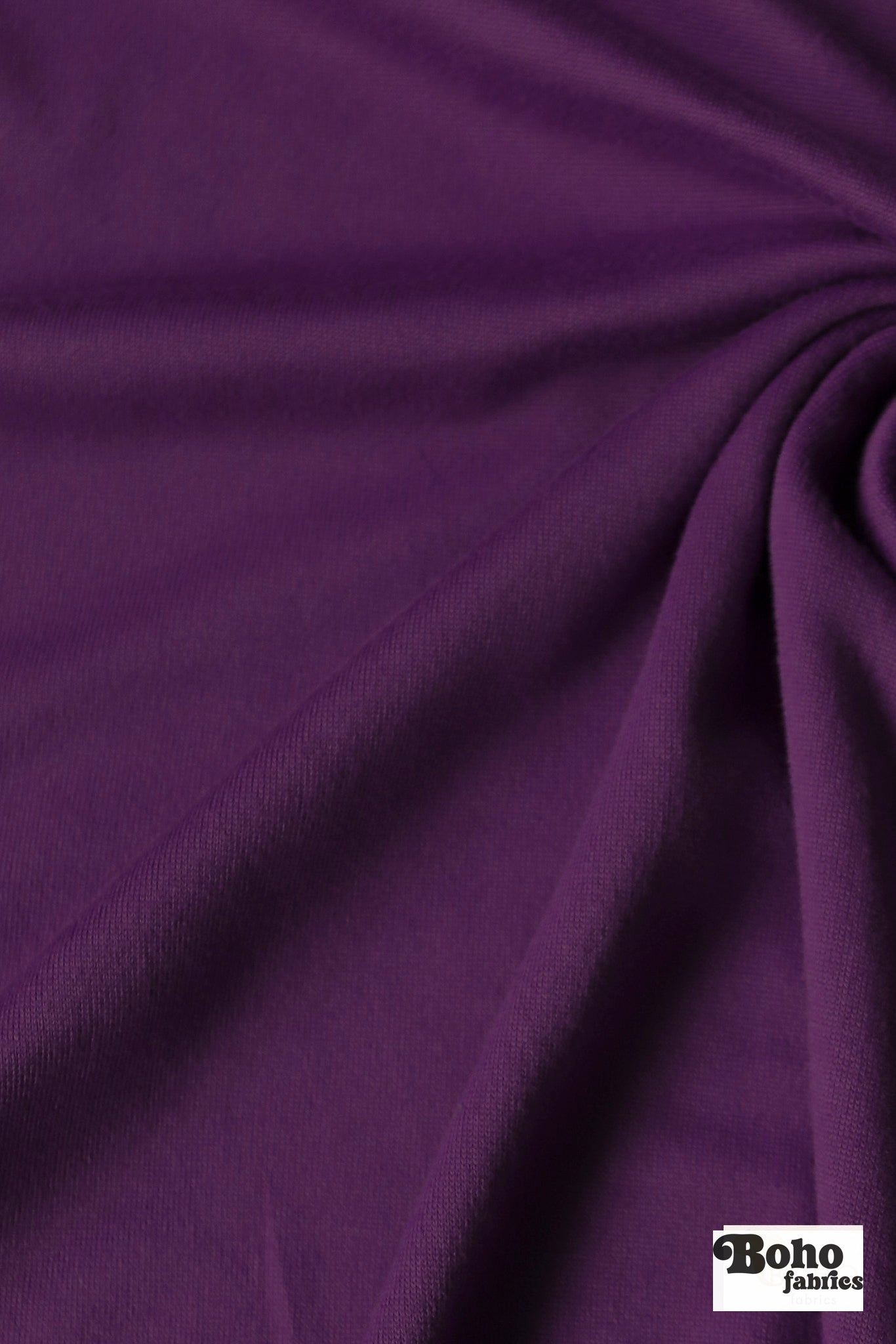 Last Cuts! Violet Purple Brushed Poly Knit - Boho Fabrics - Brushed Poly Solid Fabric