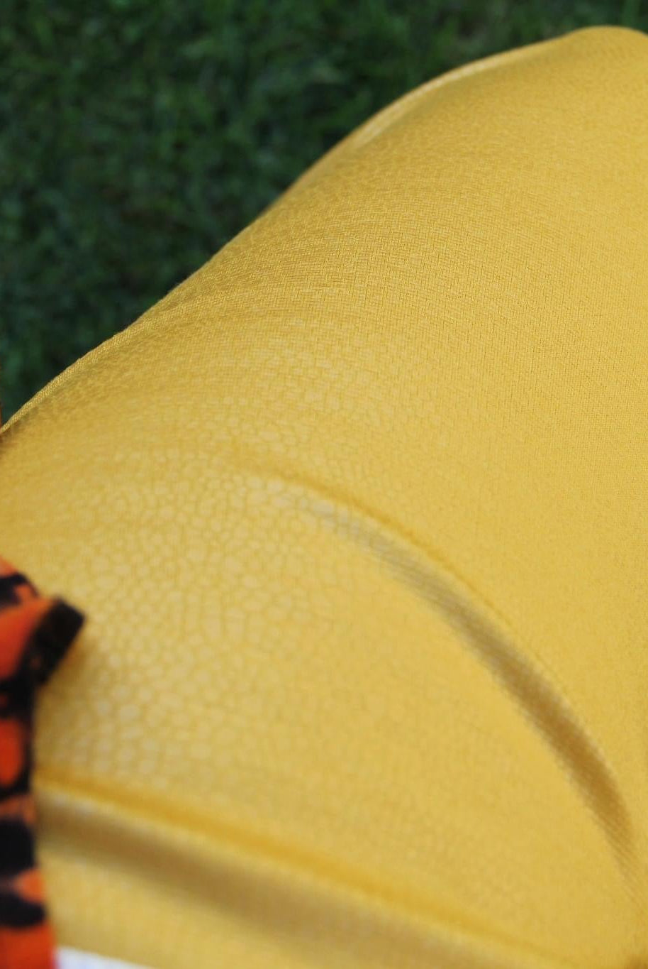 Last Cuts! Yellow Dragonscale, Ponte Print, Double Knit - Boho Fabrics