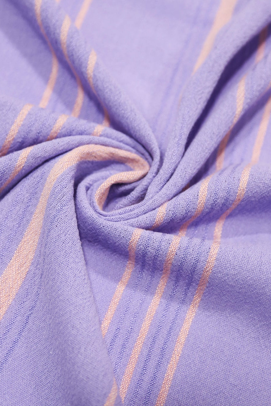 Lavender with Thin Peach Stripes Textured Woven Fabric - Boho Fabrics - Woven, Fabric