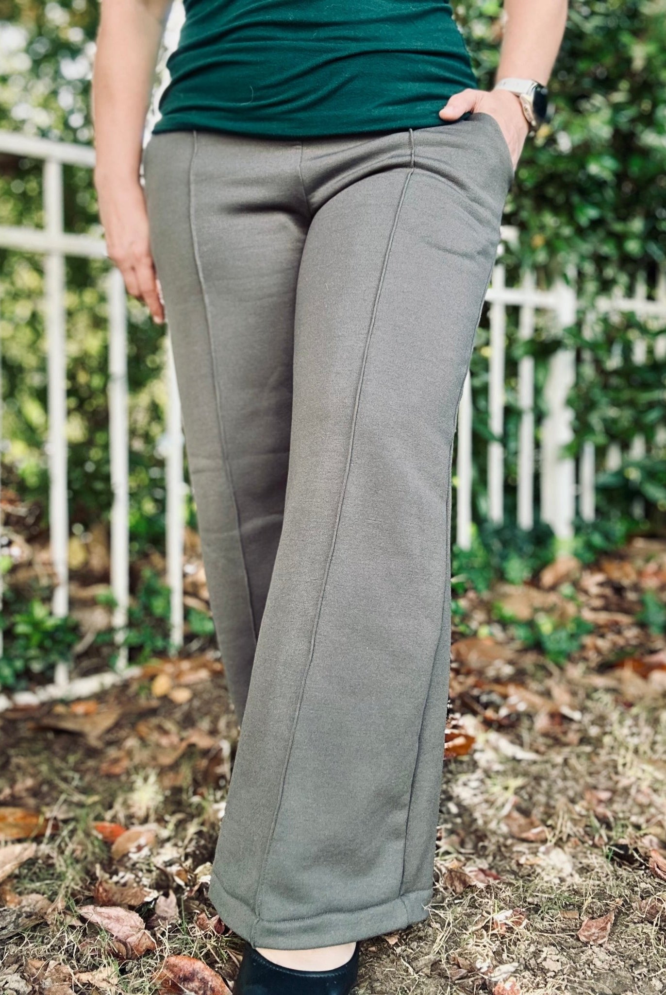 Lead (Muted Olive), Power Stretch Pro Fleece - Backed Performance Fabric. 2nds - Boho Fabrics - Performance Fabrics