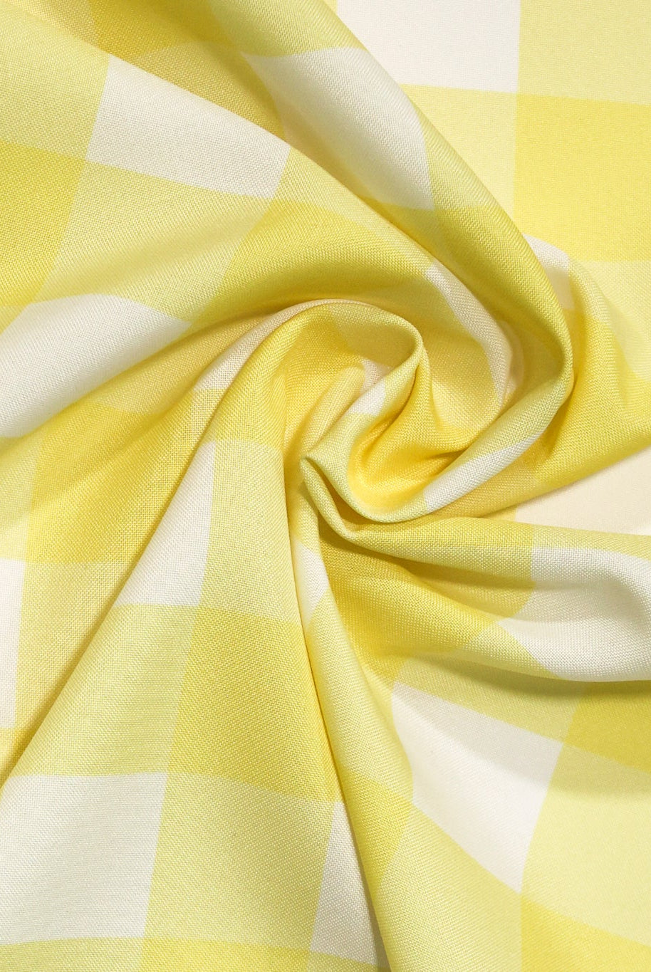 Lemon Buffalo Plaid Canvas Woven Fabric - Boho Fabrics - Canvas Fabric