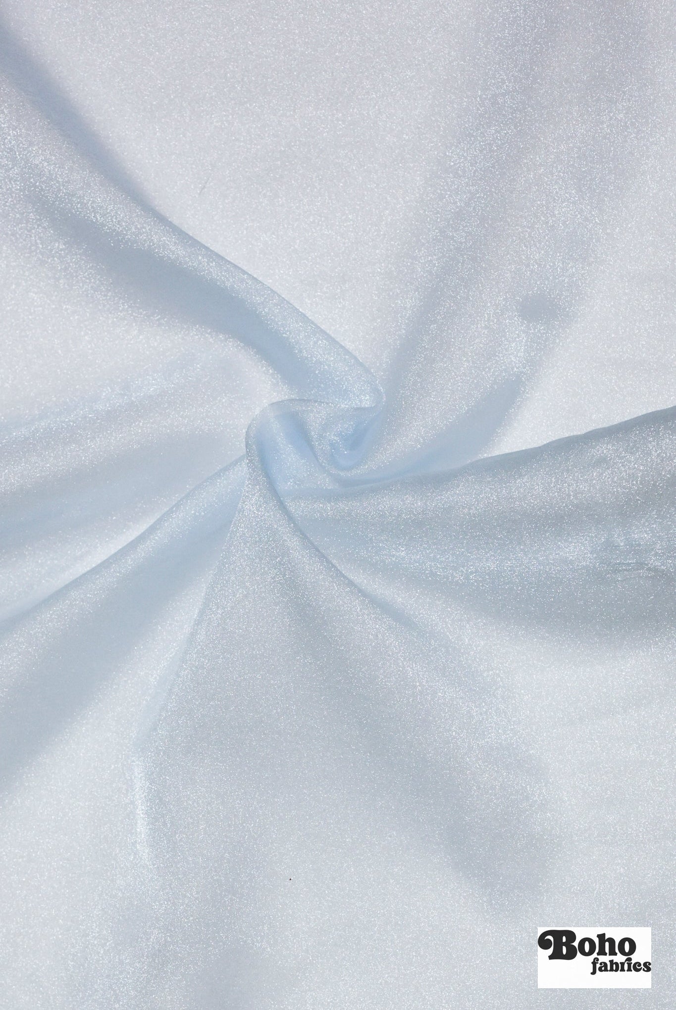 Light Blue, Organza Shimmer, 44" Woven Fabric - Boho Fabrics - Organza, Woven Fabric