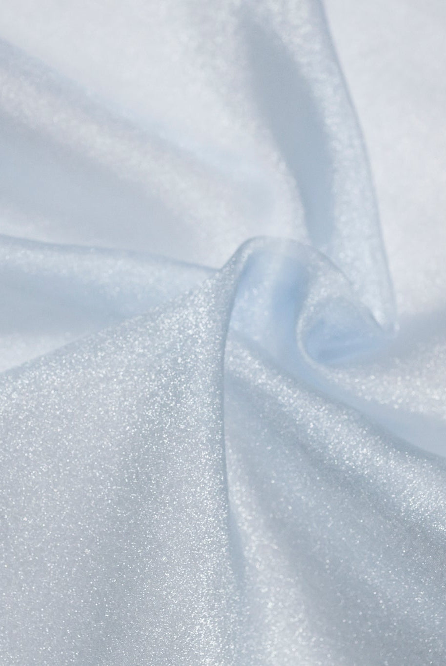 Light Blue, Organza Shimmer, 44" Woven Fabric - Boho Fabrics - Organza, Woven Fabric