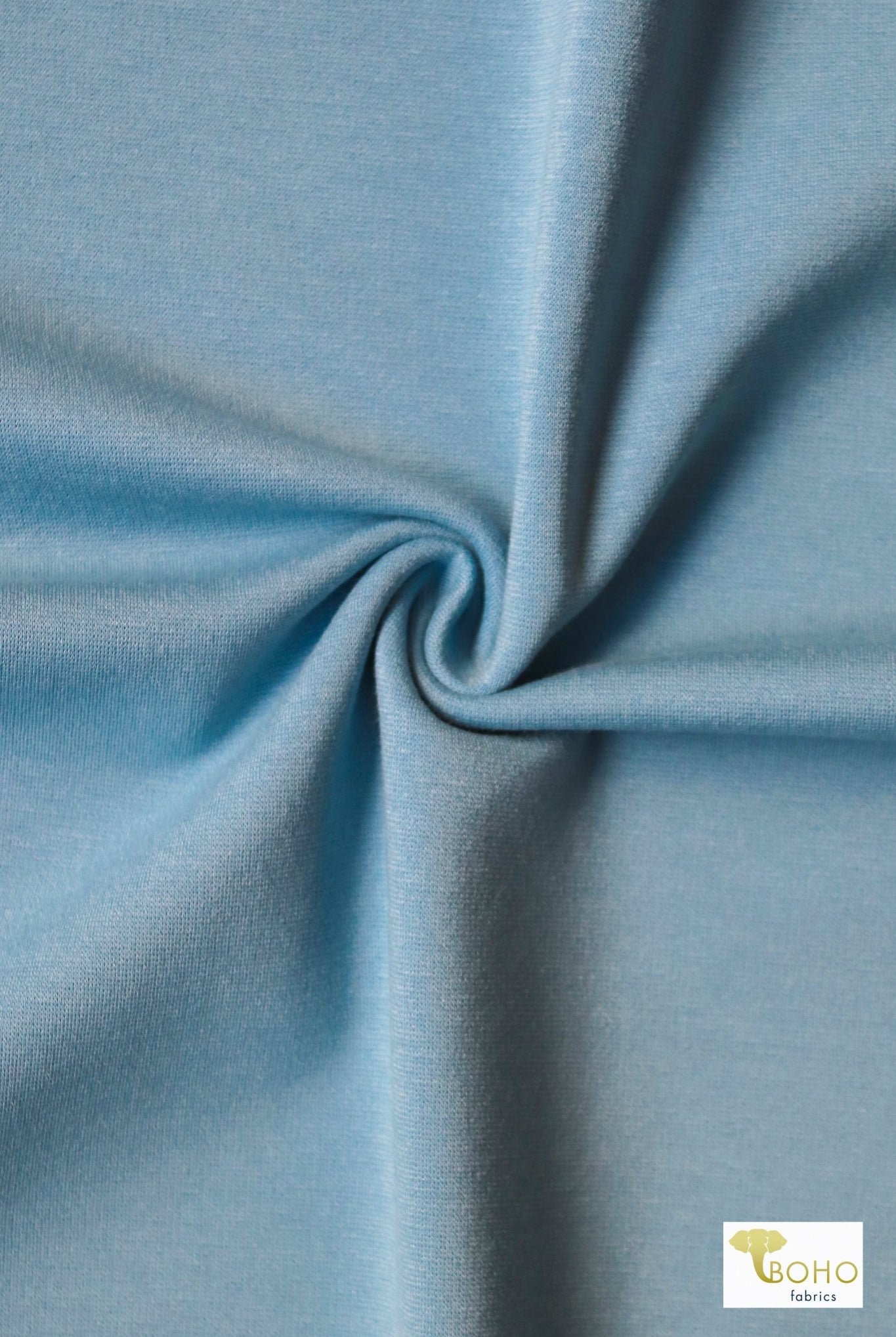 Light Blue, Ponte Solid Knit Fabric - Boho Fabrics