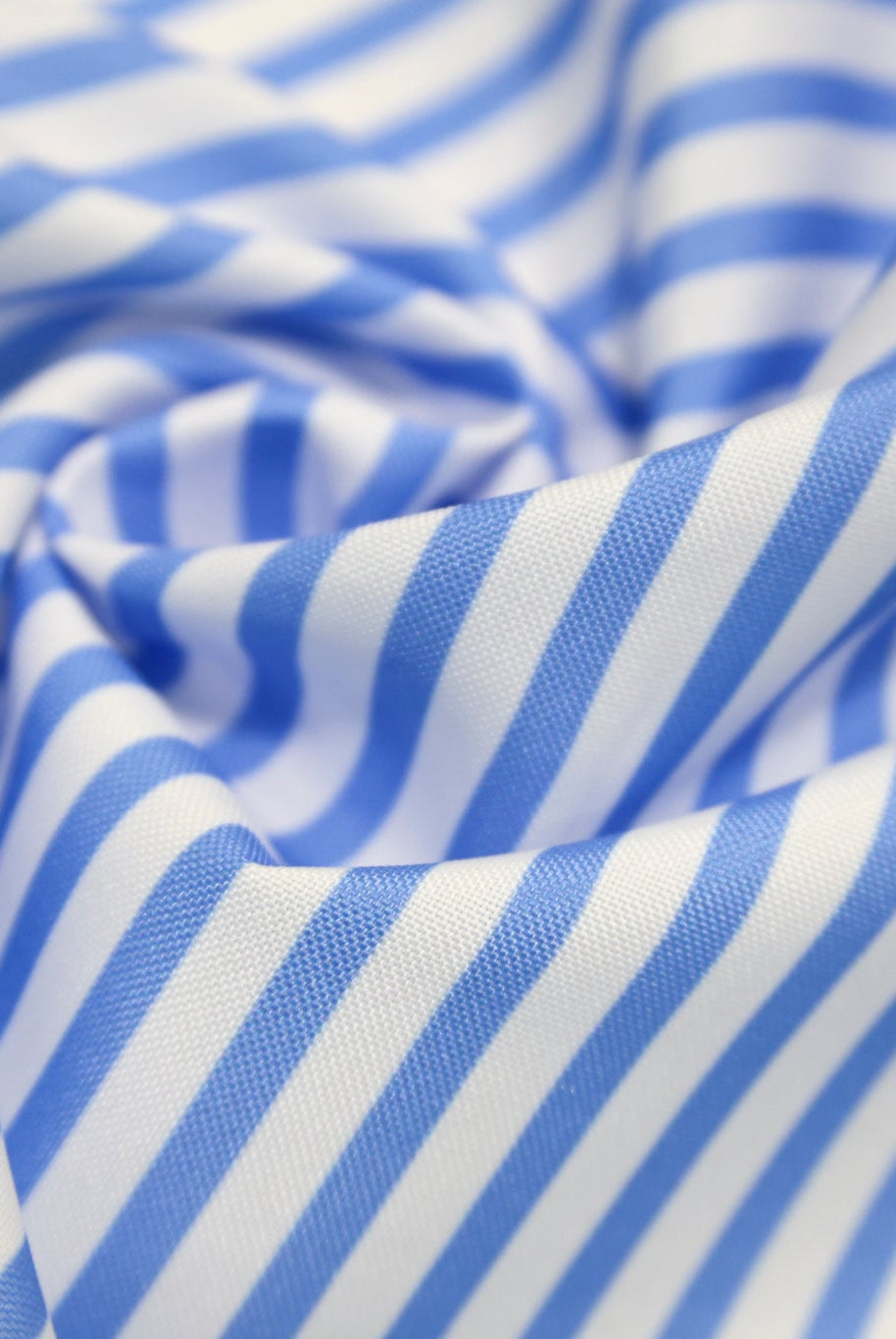 Light Blue & White, 1/4" Narrow Striped Canvas Woven Fabric - Boho Fabrics - Canvas Fabric