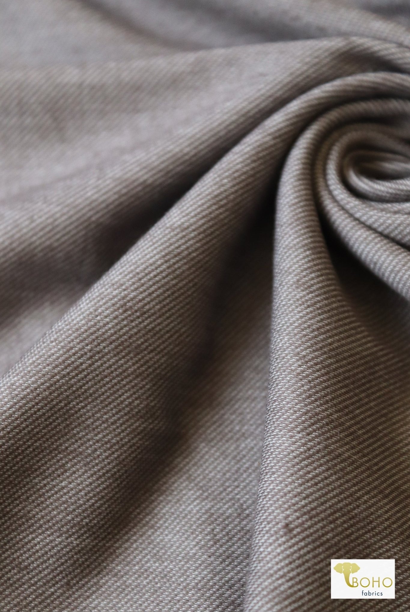 Light Brown, Athletic Stretch Denim - Boho Fabrics