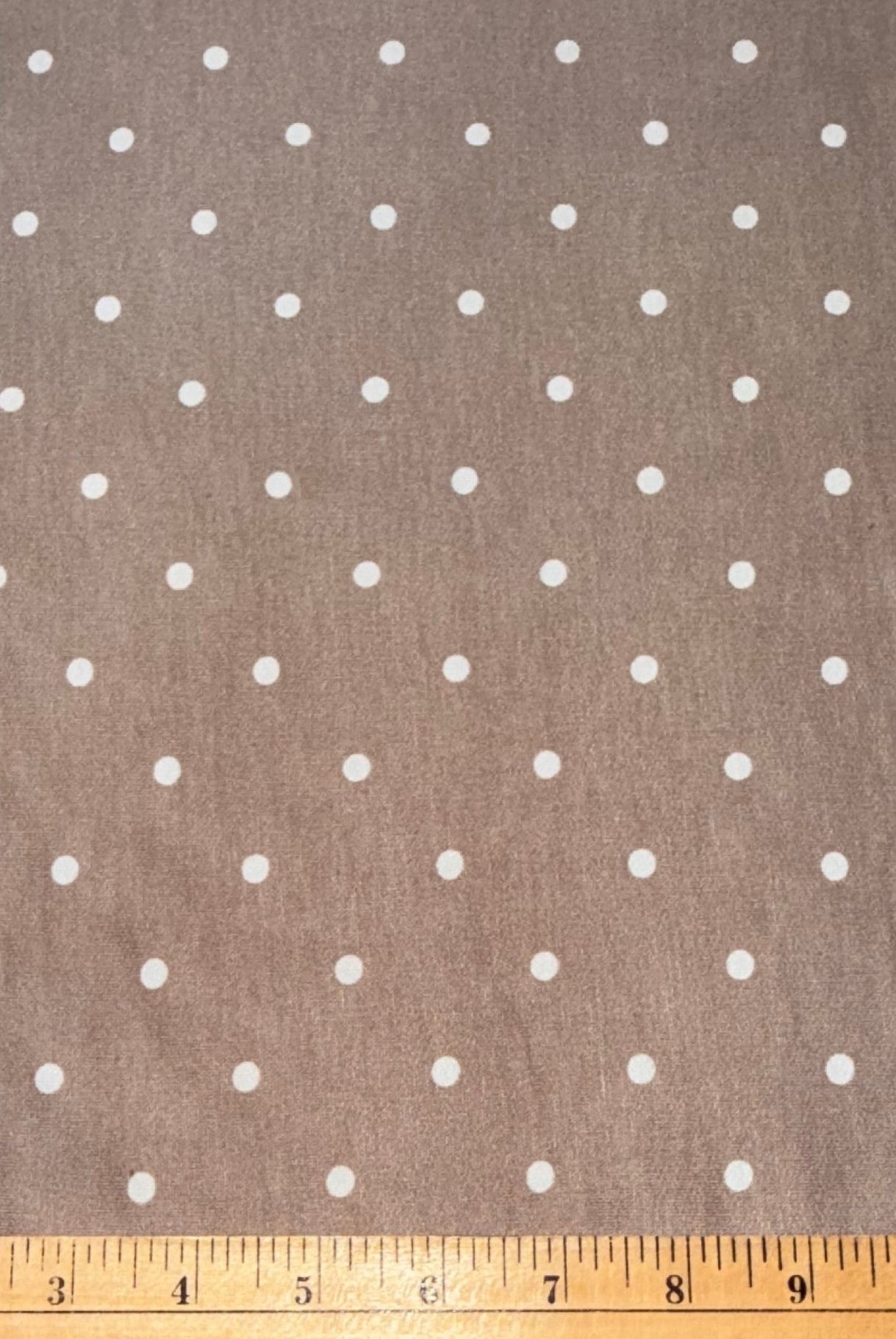 Light Brown Polka Dots, French Terry Knit Fabric - Boho Fabrics - French Terry Prints, Knit Fabric