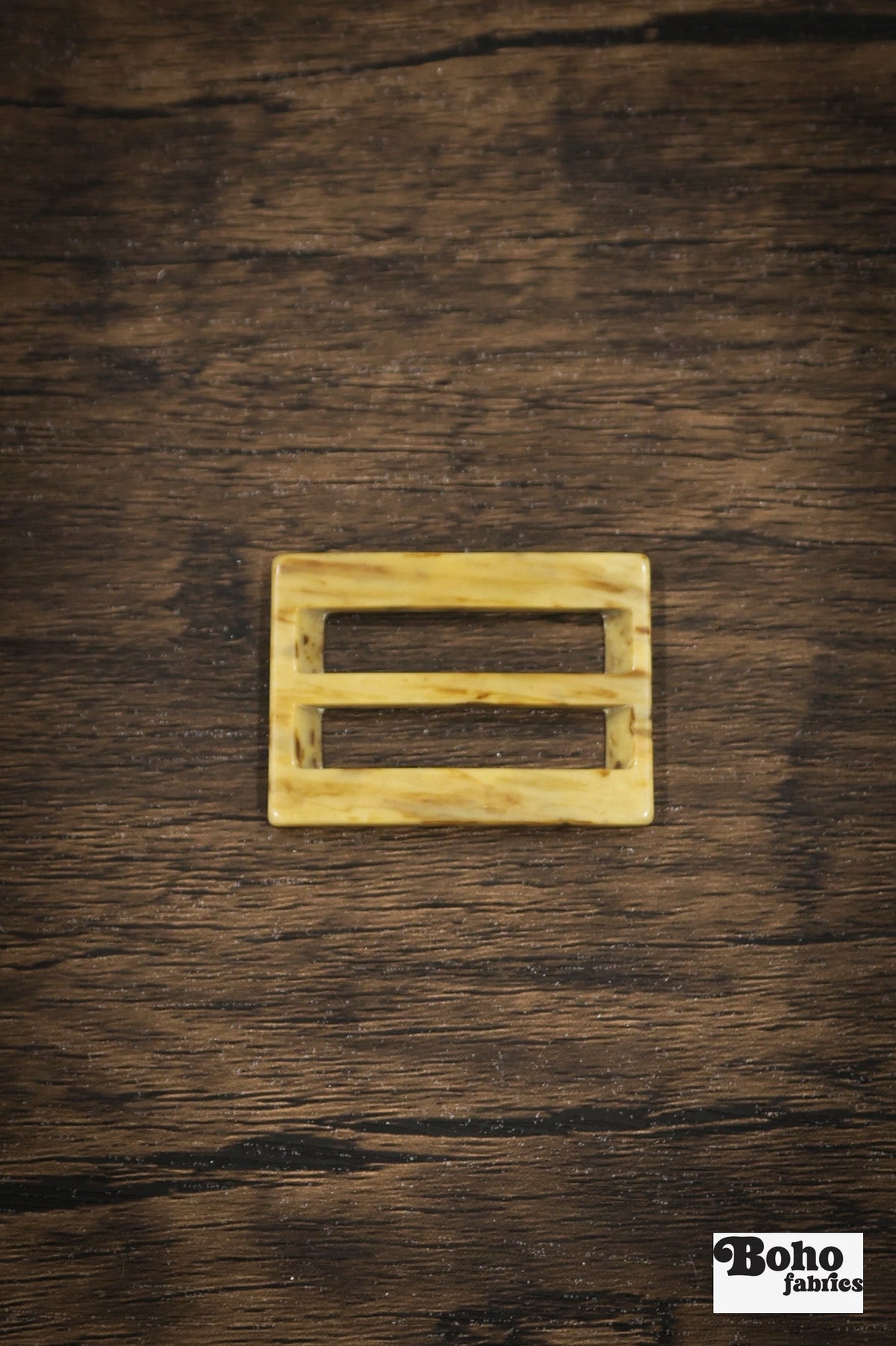 Light Brown – Vintage Plastic Slide Buckle | Set of 2 - Boho Fabrics - Buckles & Slides
