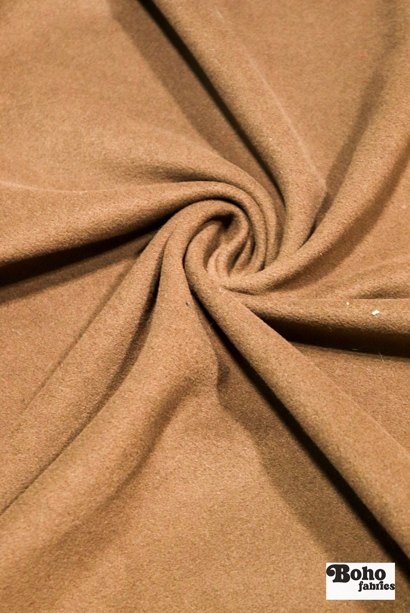 Light Camel Italian Wool Coating Fabric - Boho Fabrics - Wool Coating, Woven