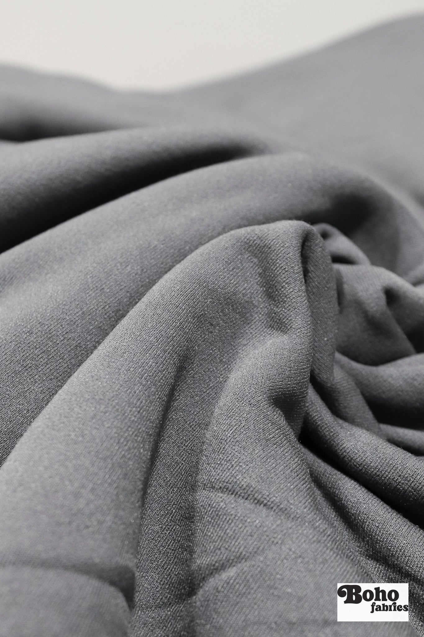 Light Gray, Power Stretch Pro Fleece - Backed Performance Fabric. 2nds - Boho Fabrics - Performance Fabrics
