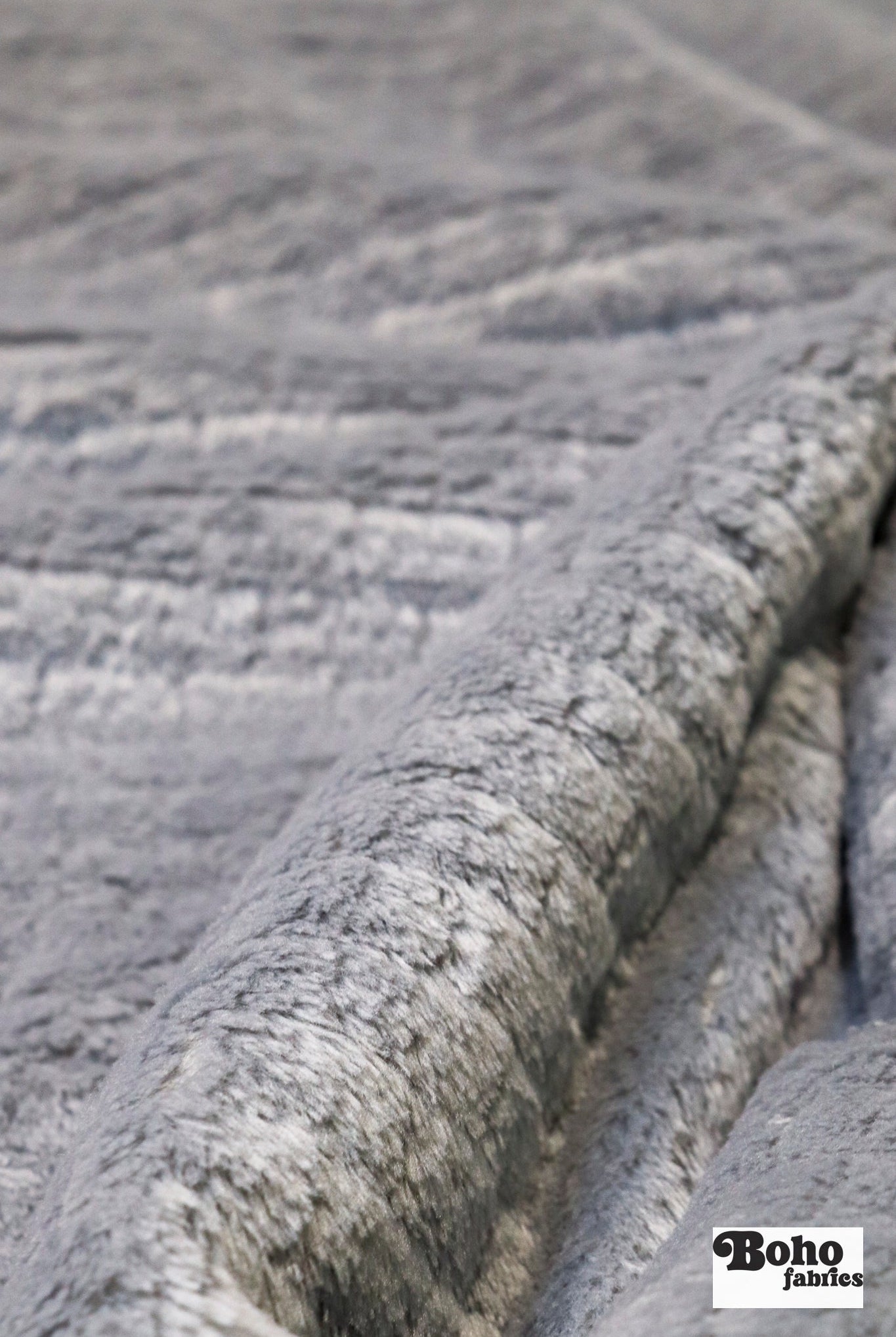 Light Gray, Textured “Brick” High Loft Fleece Fabric by Polartec - Boho Fabrics - Performance Fabrics