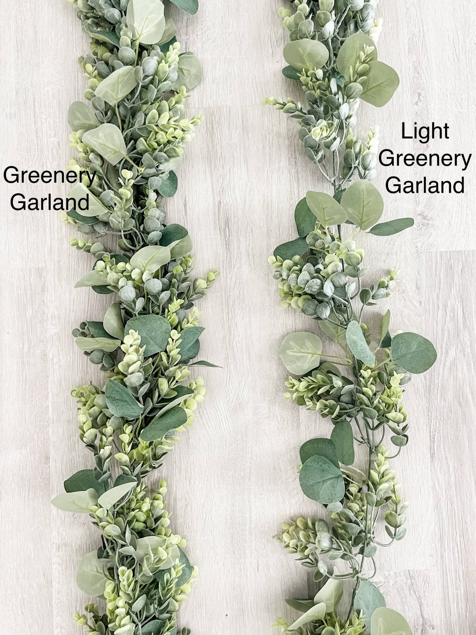 Light Greenery Garland - Lambs Ear and Eucalyptus - Boho Fabrics -