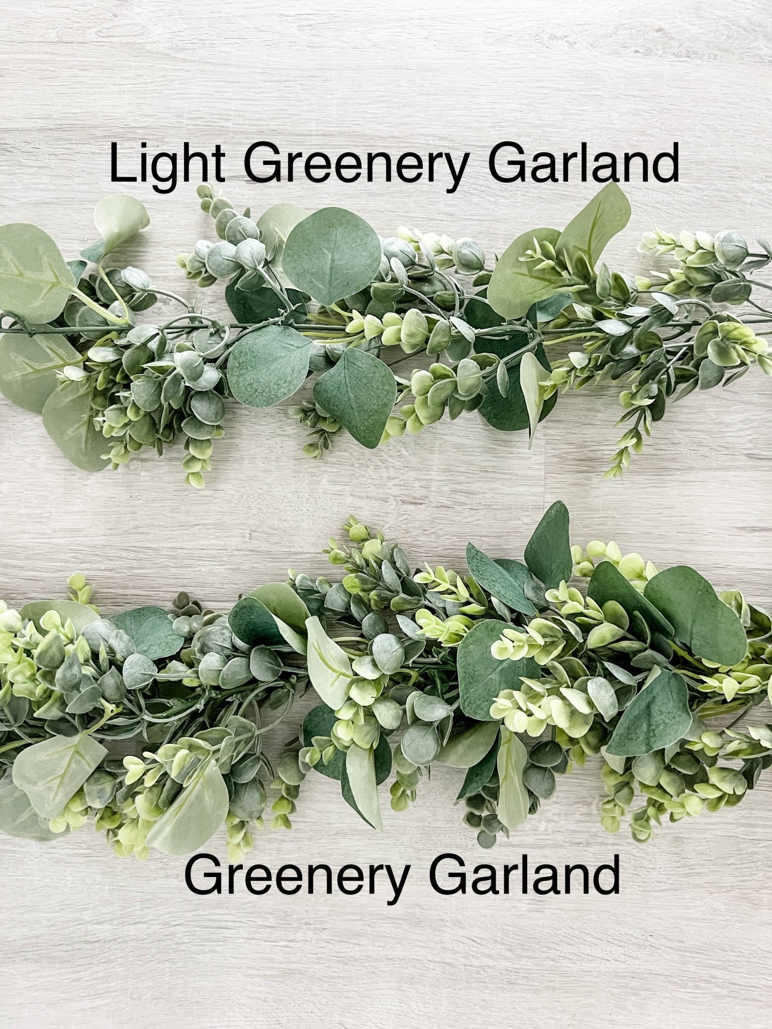Light Greenery Garland - Lambs Ear and Eucalyptus - Boho Fabrics -