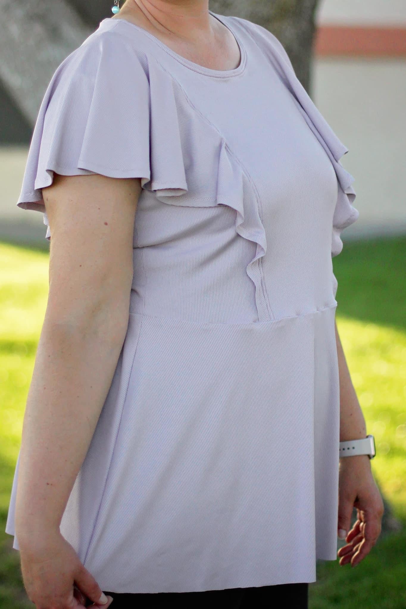 Light Lavender Purple, Rib Knit Fabric - Boho Fabrics