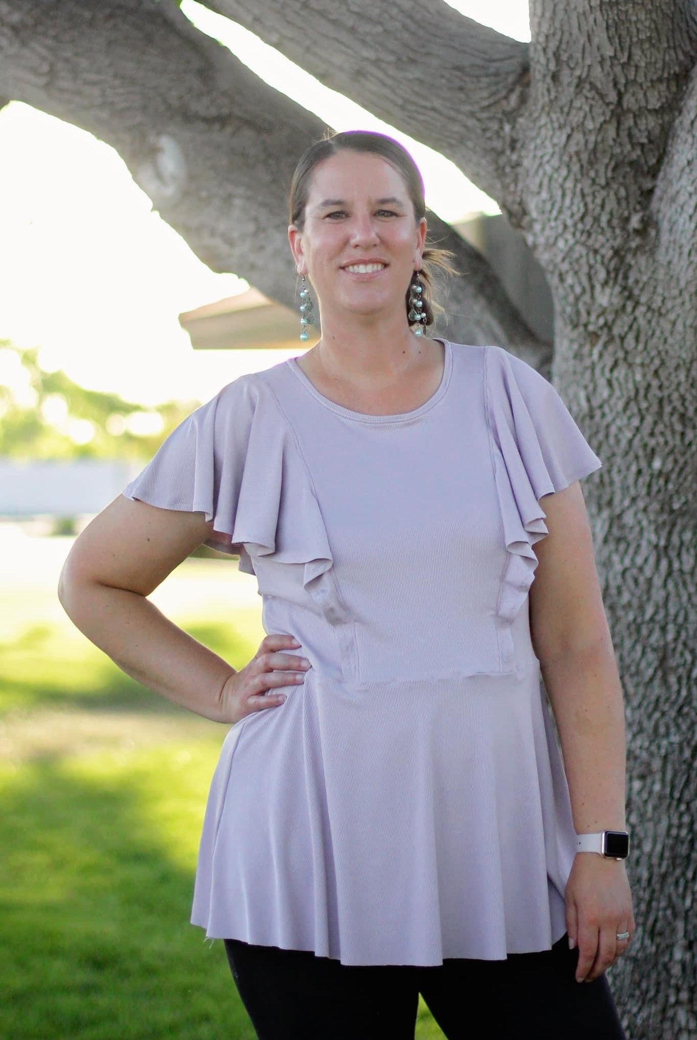 Light Lavender Purple, Rib Knit Fabric - Boho Fabrics