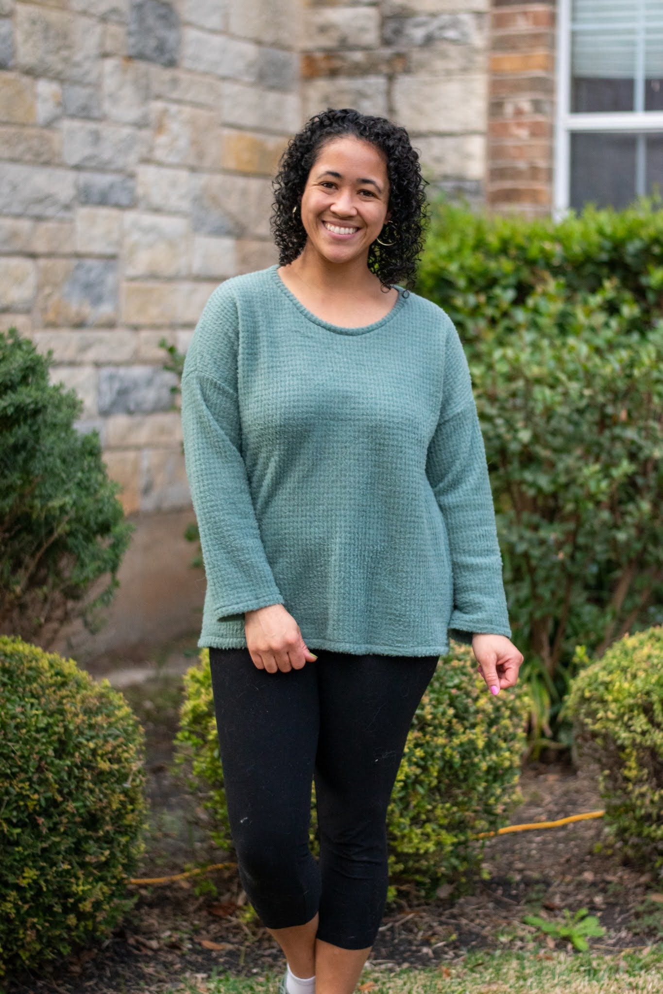 Light Teal, High Loft Grid Fleece Fabric by Polartec, featuring Recycled Polyester. *2nds* - Boho Fabrics - Performance Fabrics