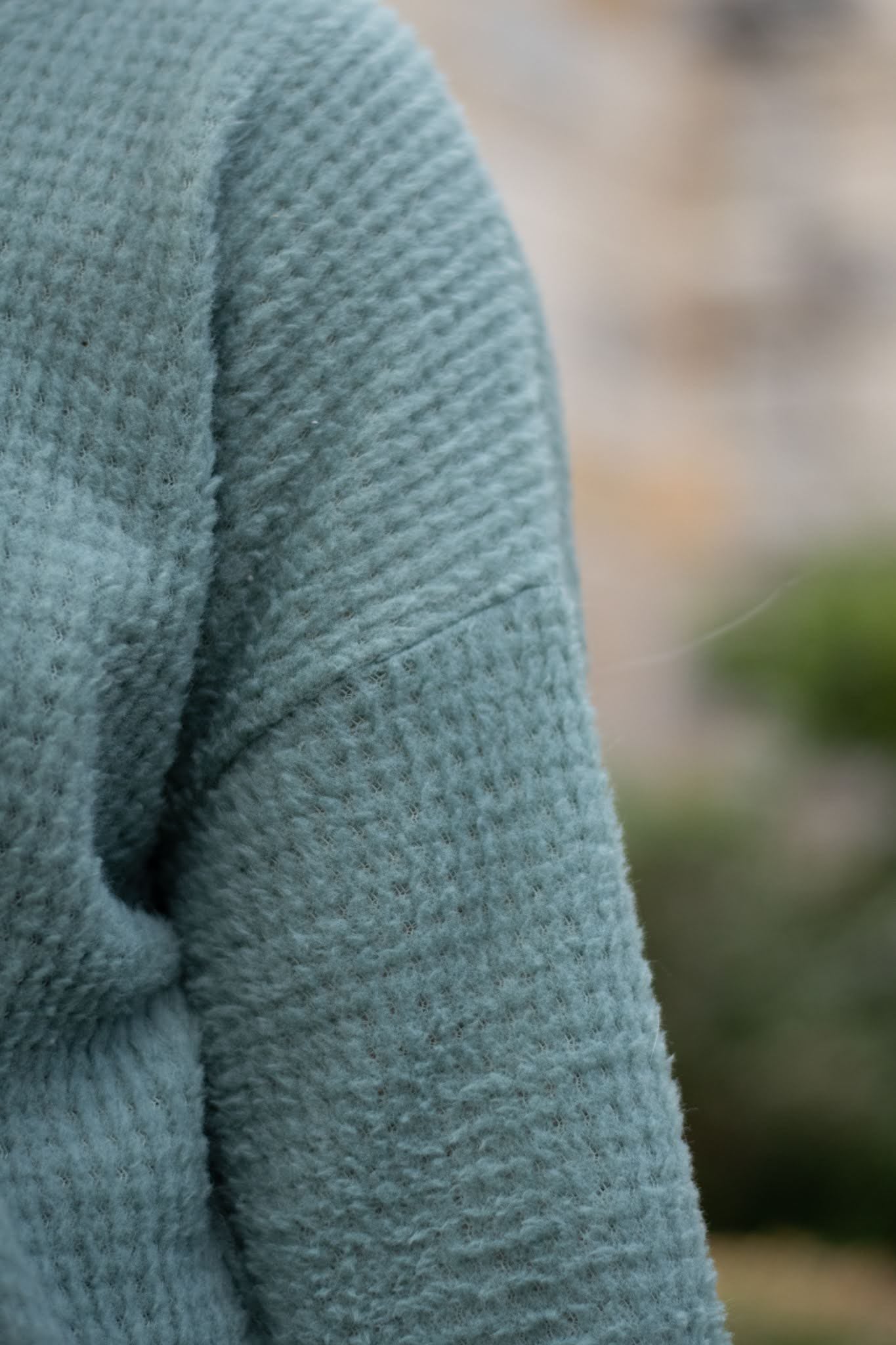 Light Teal, High Loft Grid Fleece Fabric by Polartec, featuring Recycled Polyester. *2nds* - Boho Fabrics - Performance Fabrics