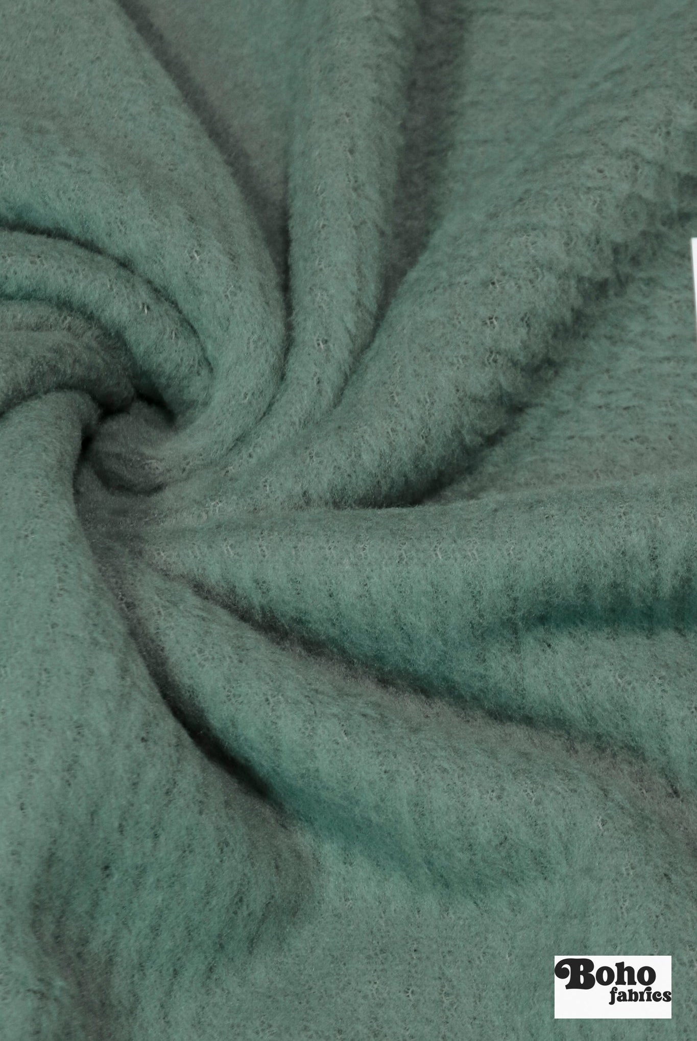 Light Teal, High Loft Grid Fleece Fabric by Polartec, featuring Recycled Polyester. *2nds* - Boho Fabrics - Performance Fabrics
